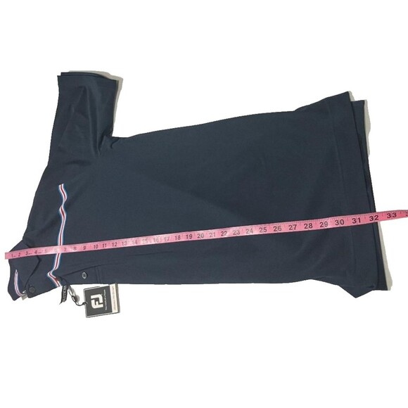 FootJoy (FJ) Polo Shirt Men's XL Navy Blue Golf Athletic Fit Moisture Wicking - Picture 7 of 7